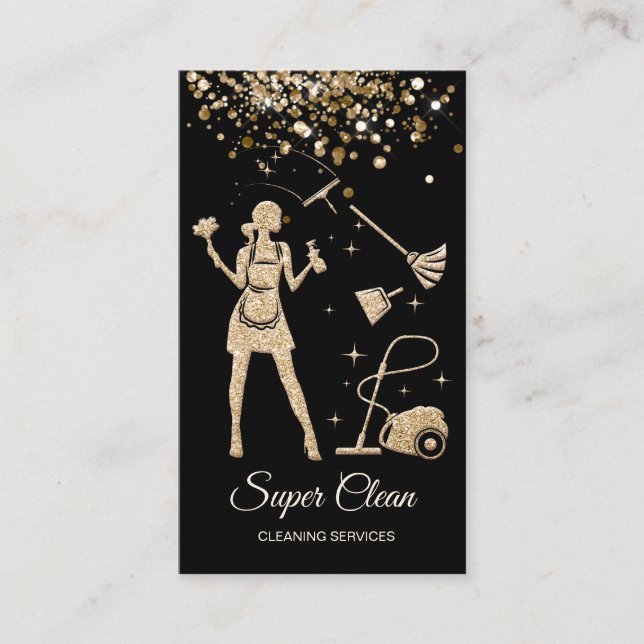 Carte De Visite Services de nettoyage professionnels de la maison  (Devant)