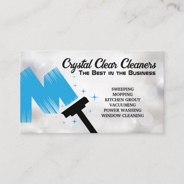 Carte De Visite Services de nettoyage | Squeegee (Devant)