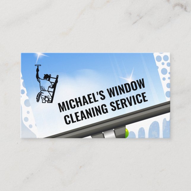Carte De Visite Services de nettoyage | Squeegee de fenêtre (Devant)