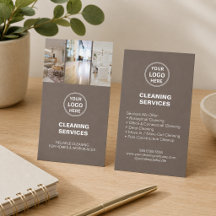 Services de nettoyage Taupe moderne Photo Logo