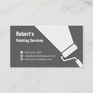 Carte De Visite Services de peinture à la brosse à rouleau en silh