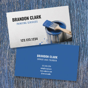 Carte De Visite Services de peinture classique avec un bidon de pe