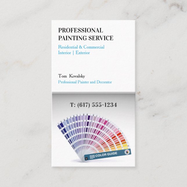 Carte De Visite Services de peinture | Décorateur (Devant)