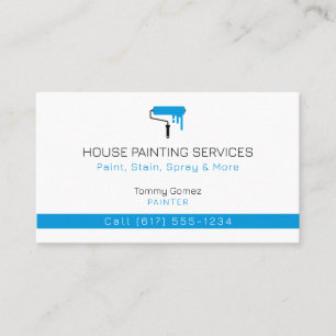 Carte De Visite Services de peinture maison Paint Rollel