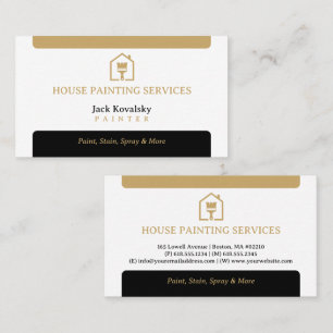 Carte De Visite Services de peinture maison   Paint Rollel
