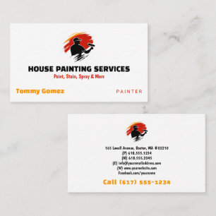 Carte De Visite Services de peinture maison Paint Rollel