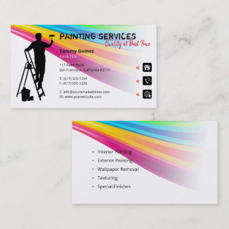 Carte De Visite Services de peinture | Peintre au travail