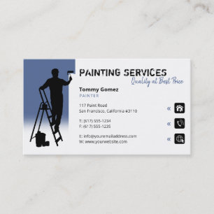 Carte De Visite Services de peinture Peintre au travail