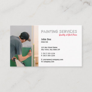 Carte De Visite Services de peinture   Peintres