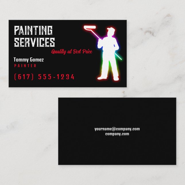Carte De Visite Services de peinture | Peintres (Devant / Derrière)