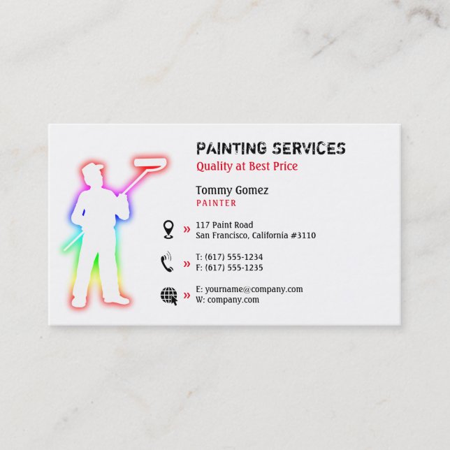 Carte De Visite Services de peinture | Peintres (Devant)