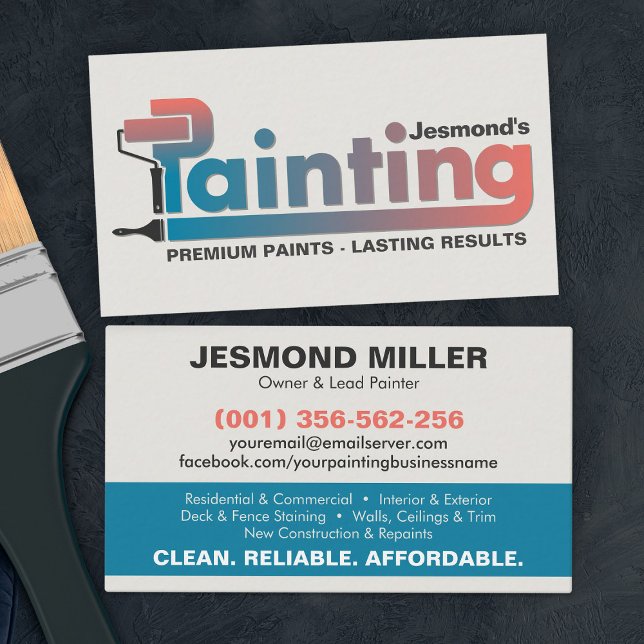 Carte De Visite Services de peinture professionnelle - Bus pour pe (Créateur téléchargé)