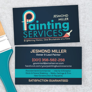 Carte De Visite Services de peinture professionnelle - Bus pour pe