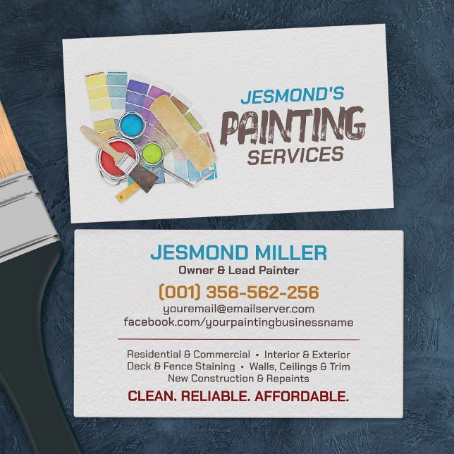 Carte De Visite Services de peinture professionnelle - Peintre de  (Créateur téléchargé)