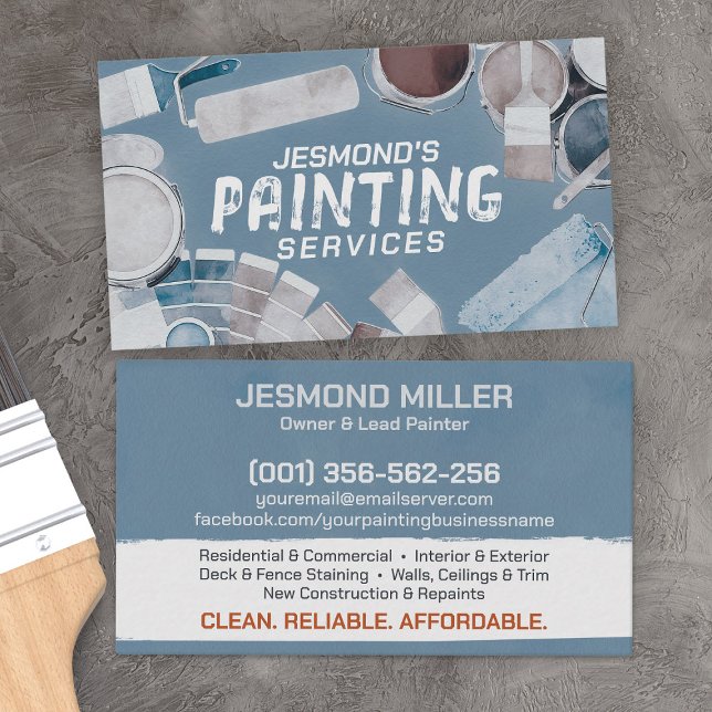 Carte De Visite Services de peinture professionnelle - Peintre de  (Créateur téléchargé)