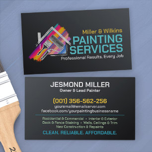 Carte De Visite Services de peinture professionnelle - Peintre de 