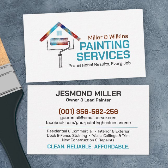 Carte De Visite Services de peinture professionnelle - Peintre de  (Créateur téléchargé)