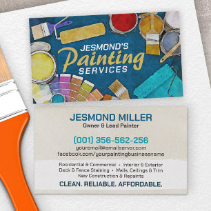 Carte De Visite Services de peinture professionnelle - Peintre en