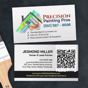 Carte De Visite Services de peinture professionnelle - Peintre en
