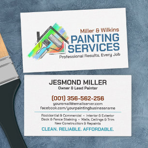 Carte De Visite Services de peinture professionnelle - Peintre en