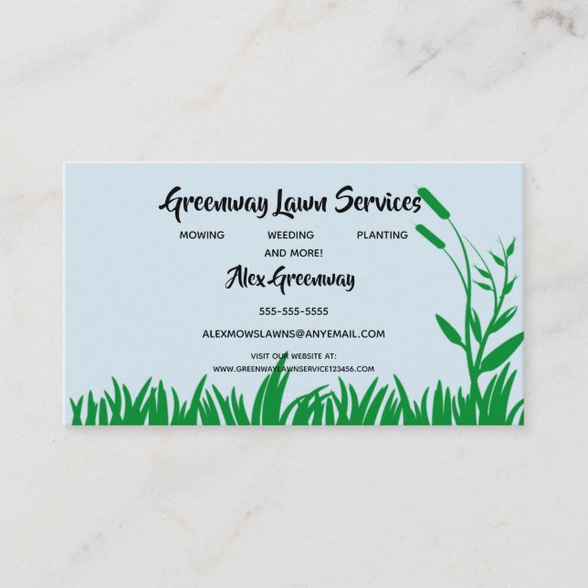 Carte De Visite Services de pelouse et de jardin (Devant)