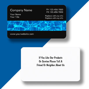 Carte De Visite Services De Piscine