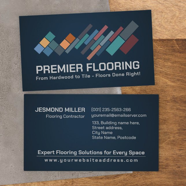 Carte De Visite Services de plancher professionnel - Installation  (Créateur téléchargé)