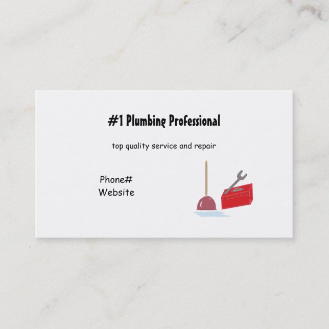 Carte De Visite Services de plomberie (Devant)