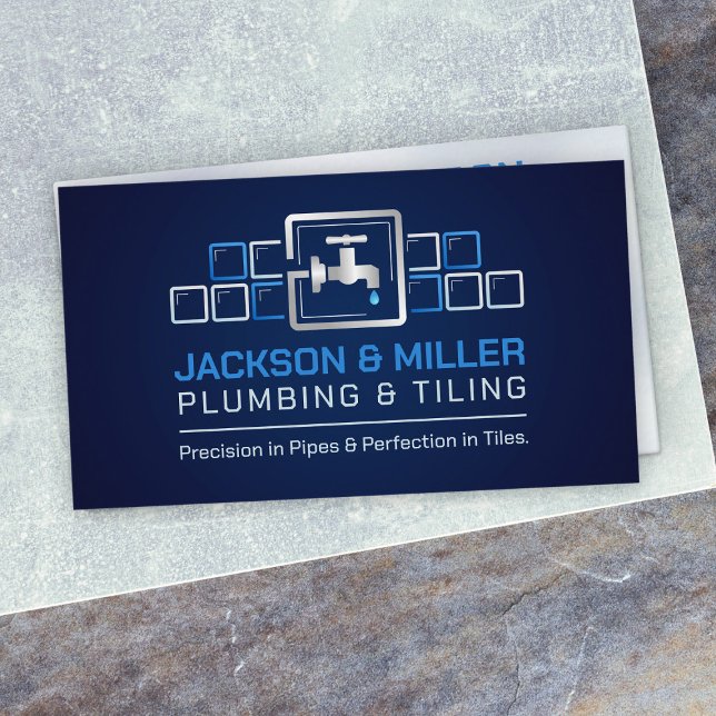 Carte De Visite Services de plomberie et de carrelage (Créateur téléchargé)