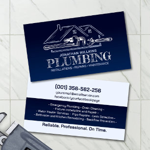 Carte De Visite Services de plomberie professionnels 