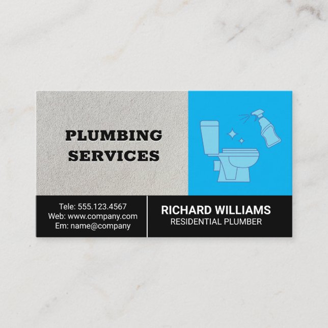 Carte De Visite Services de plomberie | Toilettes et vaporisateurs (Devant)