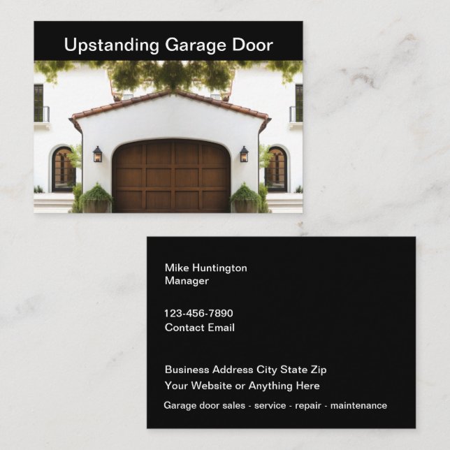 Carte De Visite Services de portes de garage de luxe (Devant / Derrière)