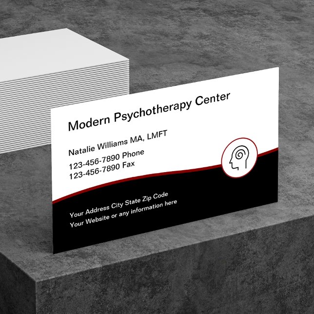 Carte De Visite Services de psychothérapie moderne (Créateur téléchargé)