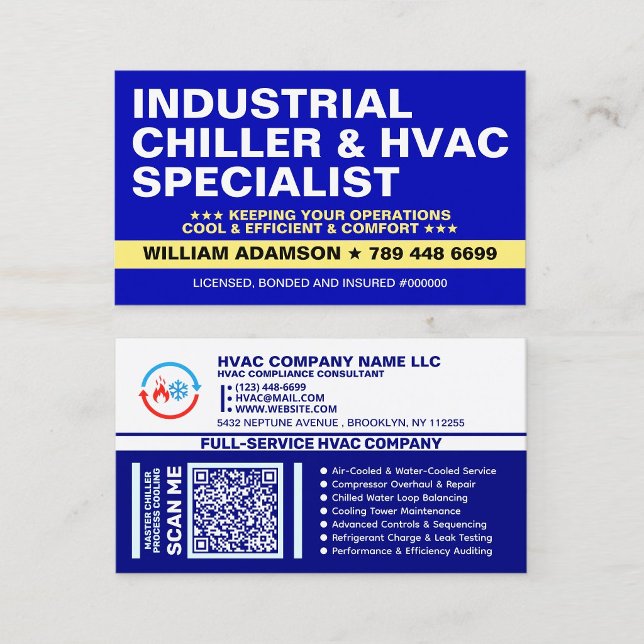 Carte De Visite Services de refroidissement de systèmes de refroid (hvac Chiller Water-Cooled, Air-Cooled, Magnetic Bearing cards)
