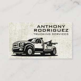 Carte De Visite Services de remorquage   Arrière - plan Grunge Tex