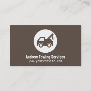 Carte De Visite Services de remorquage de camion marron minimalist