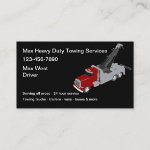 Carte De Visite Services de remorquage lourds