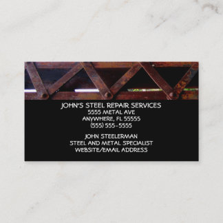 Carte De Visite Services de réparation d'acier