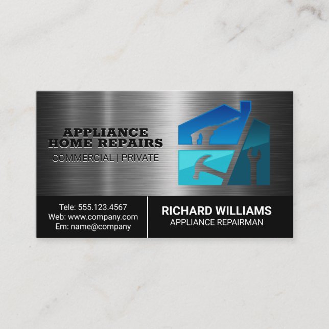 Carte De Visite Services de réparation d'appareils | Outils main (Devant)