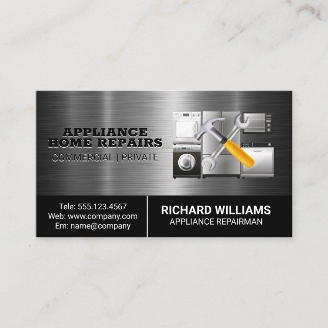 Carte De Visite Services de réparation d'appareils | Outils main (Devant)