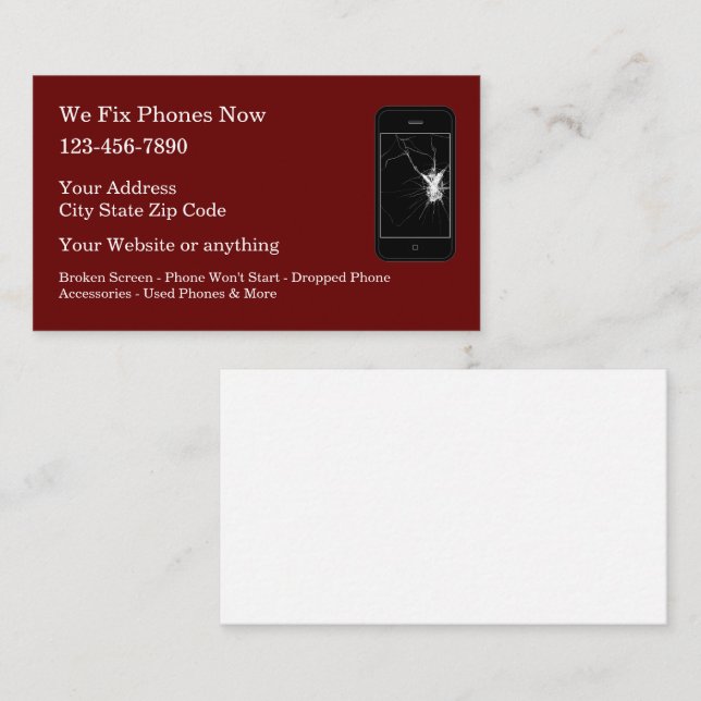 Carte De Visite Services de réparation de smartphone Moderne (Devant / Derrière)