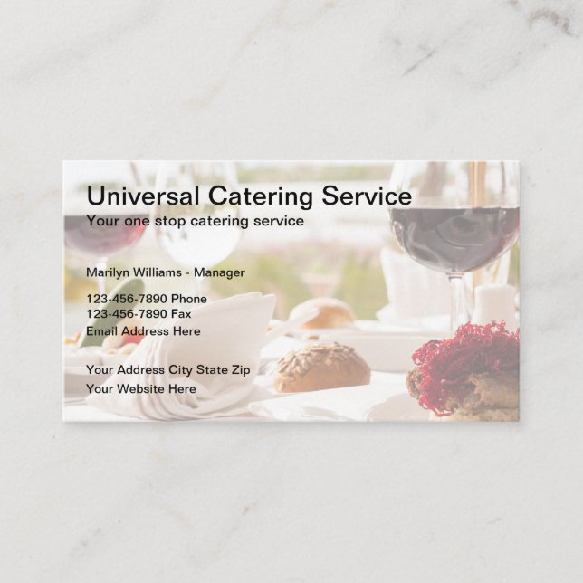 Carte De Visite Services de restauration professionnelle (Devant)