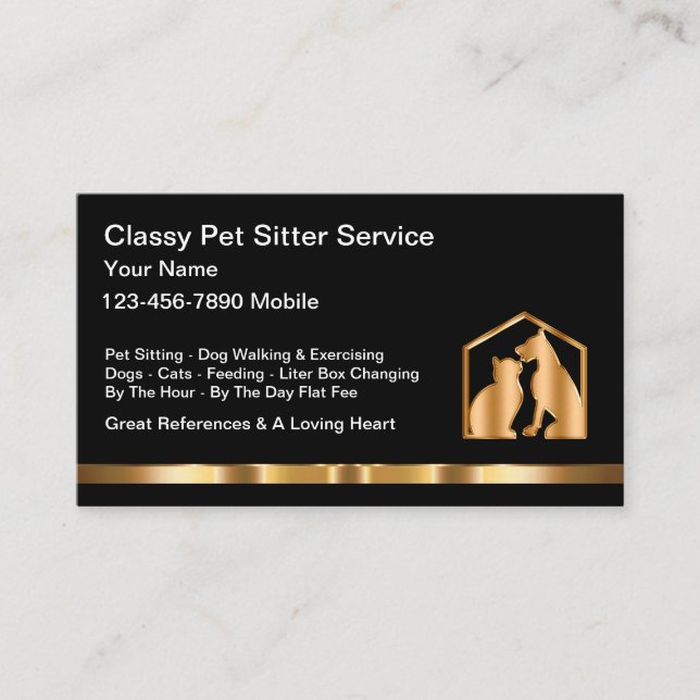 Carte De Visite Services de séchage pour animaux de compagnie clas (Devant)