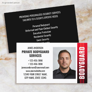 Carte De Visite Services de sécurité de garde du corps Photo d'ide