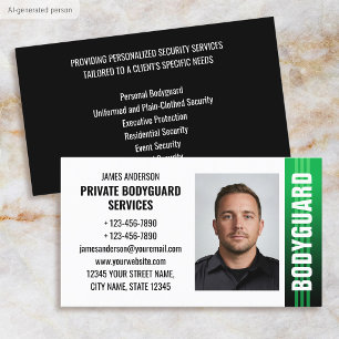Carte De Visite Services de sécurité de garde du corps Photo d'ide