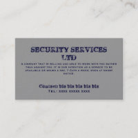 SERVICES DE SÉCURITÉ Ltd, contact : bla bl de bla