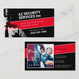 Carte De Visite Services de sécurité   Police privée