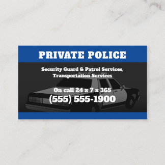 Carte De Visite Services de sécurité | Police privée