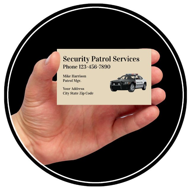 Carte De Visite Services de sécurité professionnels (Security Business Cards)