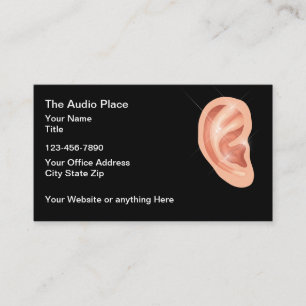 Carte De Visite Services de soins auditifs d'audiologiste 